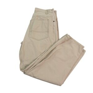 VTG‎ Old Navy Mechanics Pants Mens 31x28.5 Beige Relaxed Fit Casual Cotton Chino